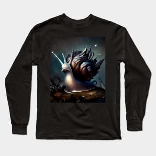 Spooky dark fantasy snail Long Sleeve T-Shirt